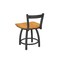 Holland Bar Stool Co 18" Low Back Swivel Vanity Stool, Pewter Finish, Med Oak Seat 82118PWMedOak - alternate 5